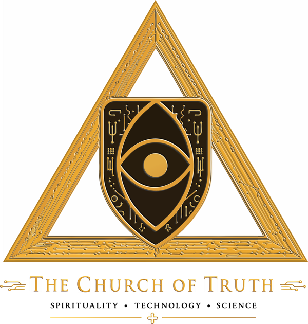 The Church of Truth emblem. Spirituality, Technology, Science.