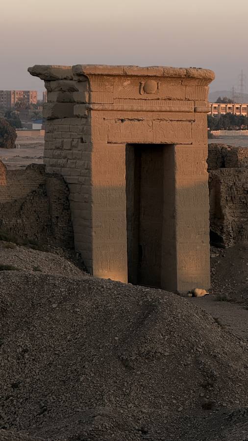 Ancient gate at dusk